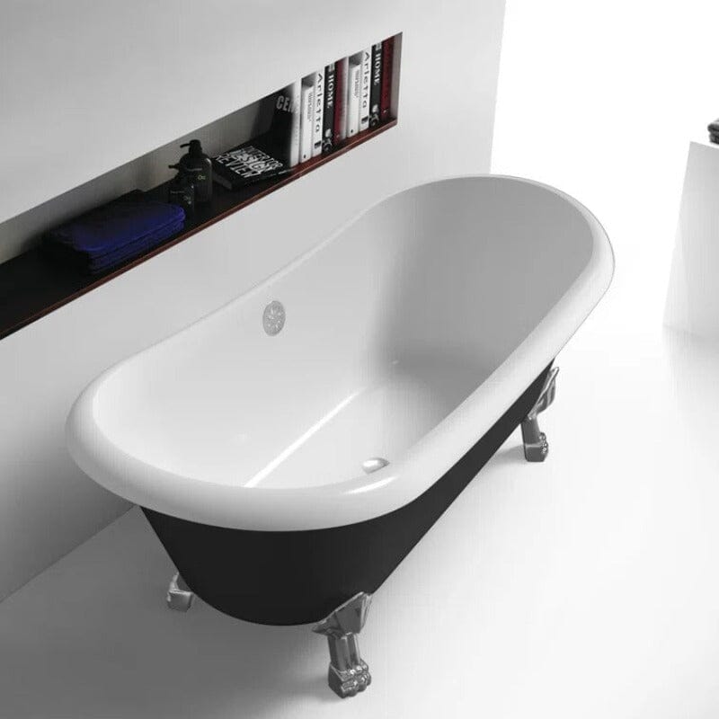 67" Claw Foot free-standing Tub with Rolled Rim design