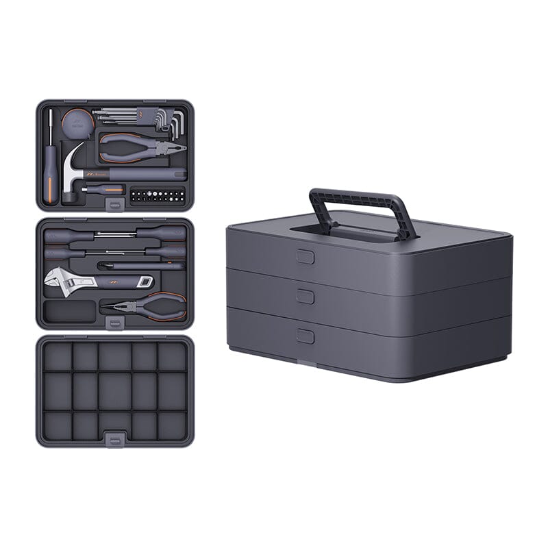 JIMIHOME Home Repair Tool Kit Set of 97 Pieces with Cordless Power Drill for House Renovation