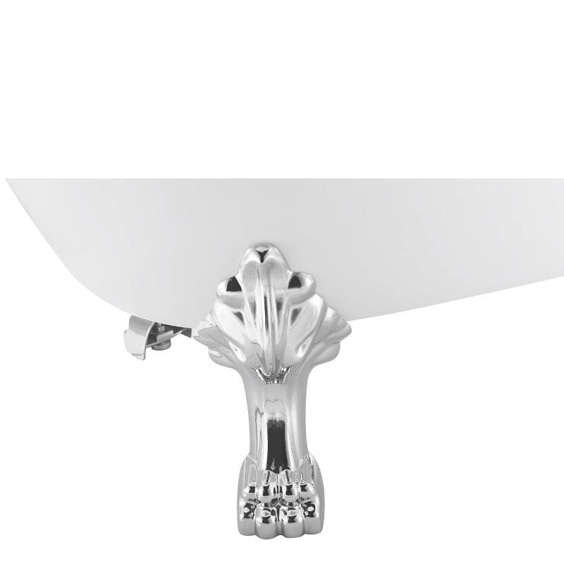 White 59" Double Ended Clawfoot Tub Clawfoot Detail
