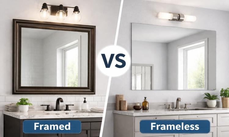 Framed vs Frameless Bathroom Mirror