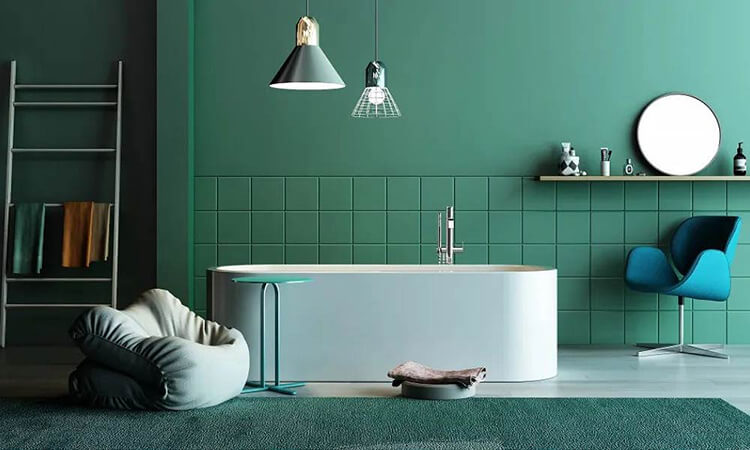 Green-Themed Bathroom Design Ideas