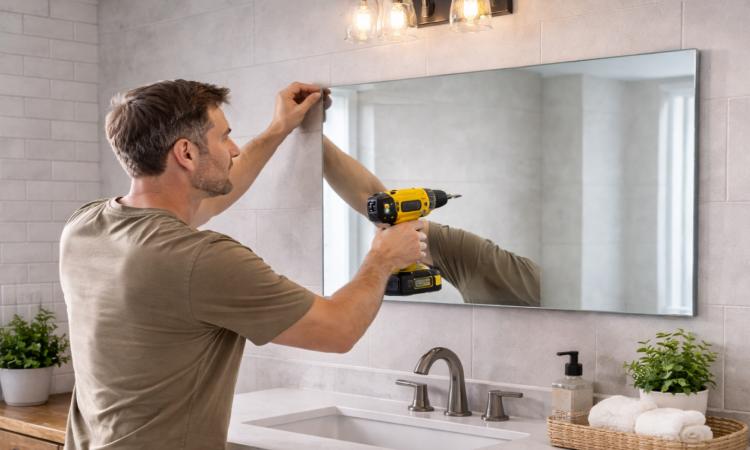 How to Install a Bathroom Mirror