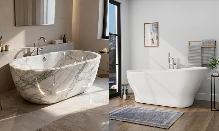 Marble vs. Acrylic Tub