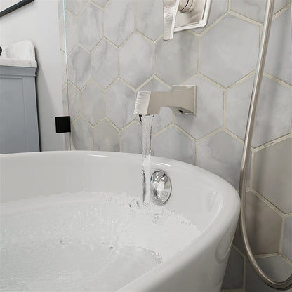 Shower Set 14&quot; Rectangular Ceiling Shower Head with Hand Shower &amp; Tub Spout