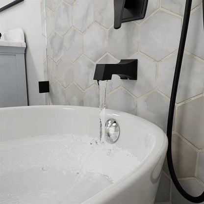 Shower Set 14&quot; Rectangular Ceiling Shower Head with Hand Shower &amp; Tub Spout
