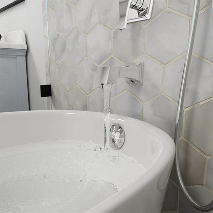 Shower Set 14&quot; Rectangular Ceiling Shower Head with Hand Shower &amp; Tub Spout