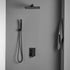10 inch Matte Black Wall Mounted Shower System with Handheld Shower