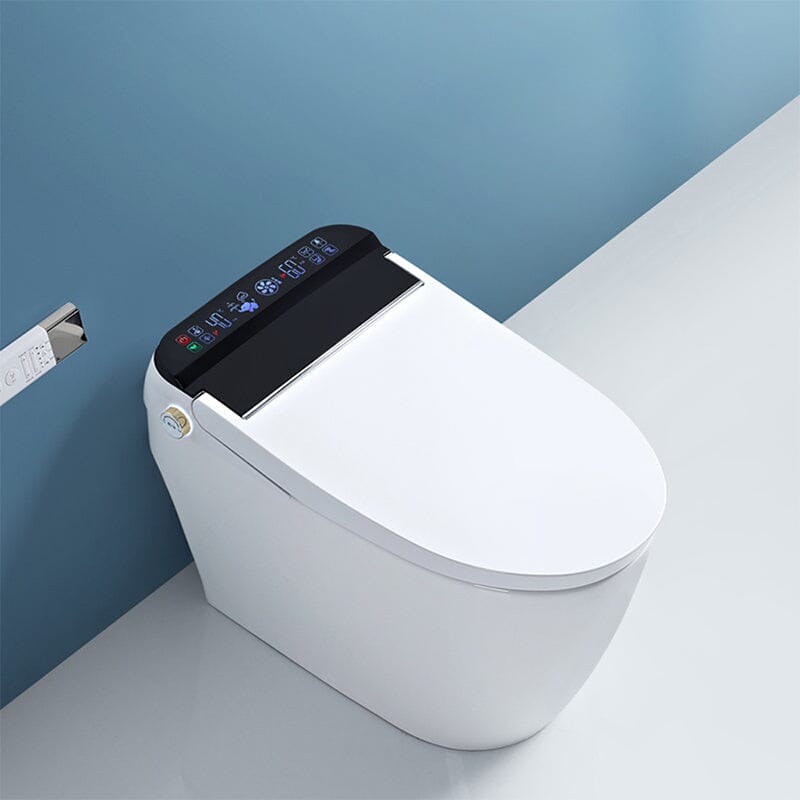 Elongated One-Piece Floor Mounted Smart Toilet with Built-in Water Tank