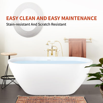 170 cm Doppel-Säulenbadewanne – Moderne Eleganz aus Mineralguss