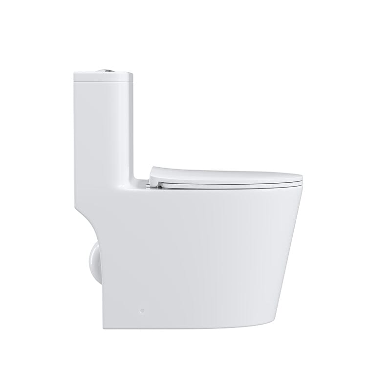 One-Piece Floor Mount Toilet 1.1GPF/1.6 GPF Siphon Jet Dual Flushing with Toilet Seat