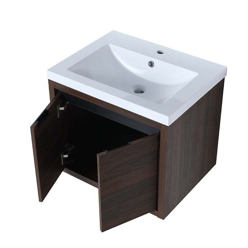 24 Inch Small Bathroom Vanity Cabinet With Sink Float Mounting Design