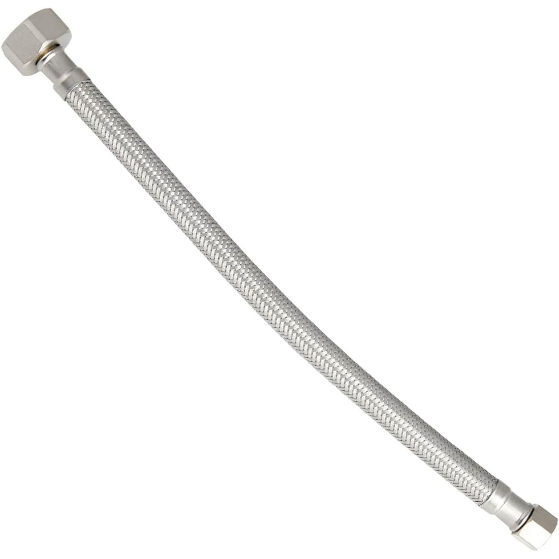 12 inch Stainless Steel Toilet Water Supply Line with 3/8 inch and 7/8 inch brass nut connectors