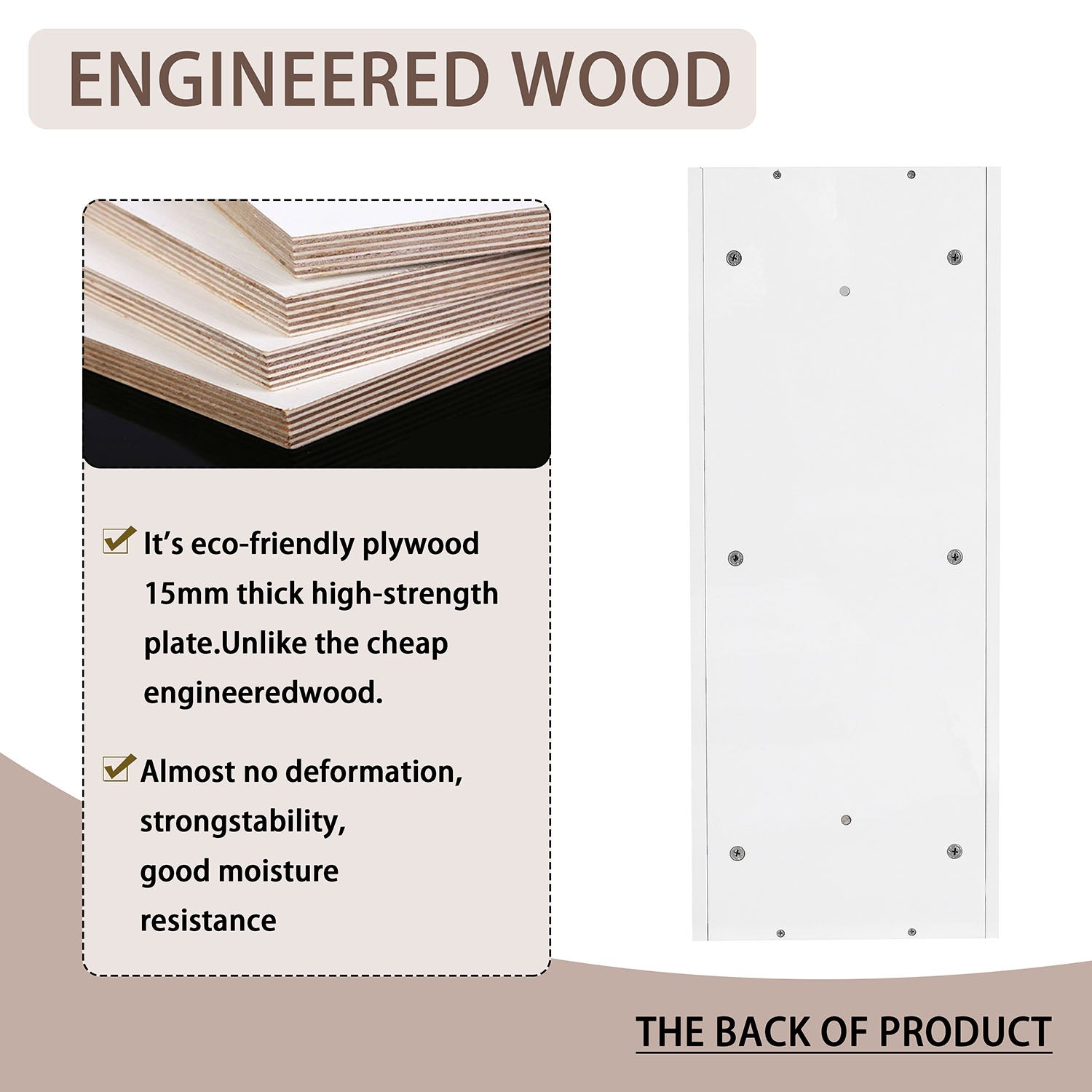 12 inch White 3-Tier Open Wall Cabinet-material