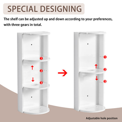 12 inch White 3-Tier Open Wall Cabinet-special design