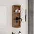 12 inch White Oak 3-Tier Open Wall Cabinet for Bathroom