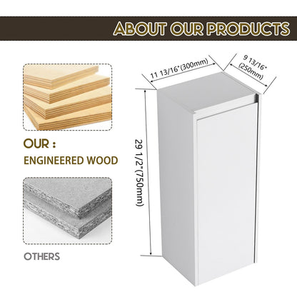 12 inch white bathroom wall cabinet material