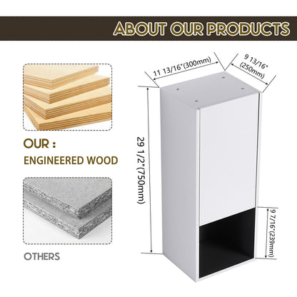 12 inch white wall cabinet material