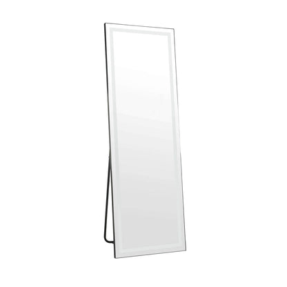 65"x21" LED-Ganzkörperspiegel mit Standfuß, 3-farbig dimmbare Beleuchtung