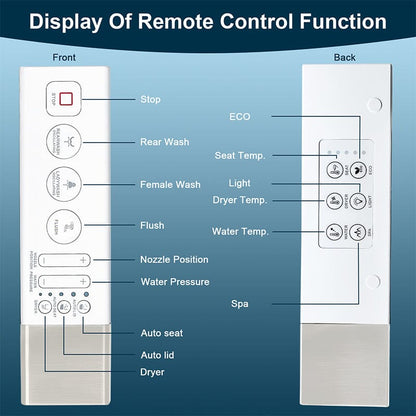 Giving Tree One-Piece Elongated Floor Smart Toilet with Remote Control and Automatic Cover