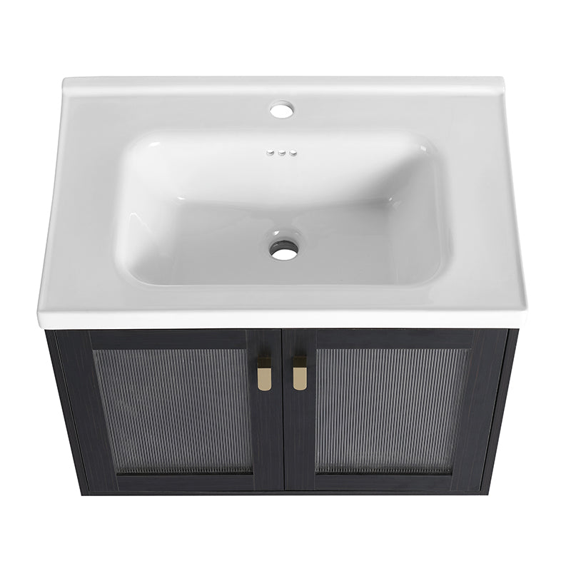 28 Inch Wall-Mounted  Bathroom Vanity with Sink, for Small Bathroom