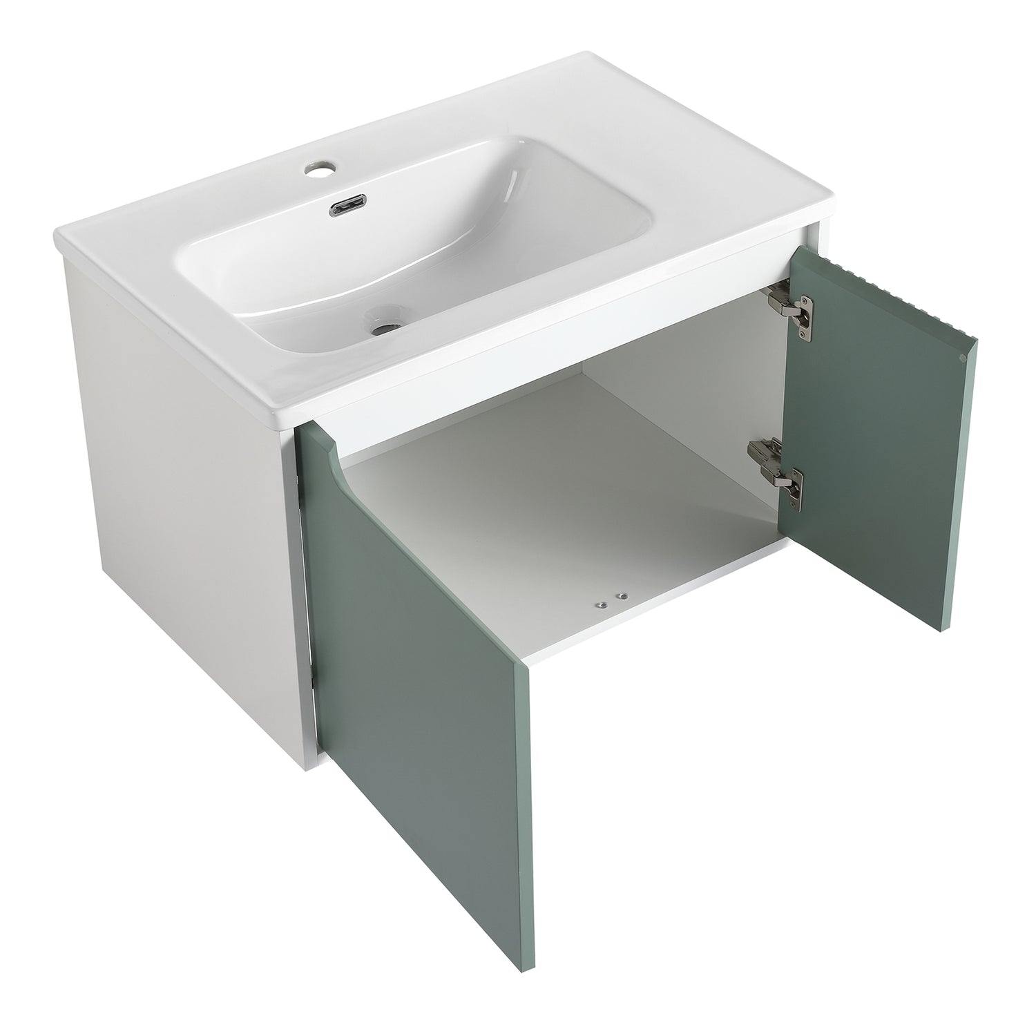 32 Inch Wall-Mounted  Bathroom Vanities with Tops and Soft Close Door