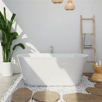 Giving Tree 59'' Acrylic Double Ended Flat Freestanding Soaking Tub