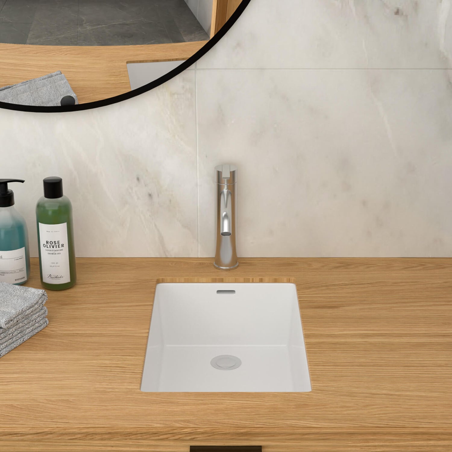 13x20 inch ceramic undermount bathroom sink with overflow hole