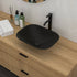 18 IN x 14 IN Tempered Glass Bathroom Sink with Faucet and Pop Up Drain