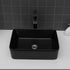 19 IN x 15 IN Rectangular Black Ceramic Vessel Sink