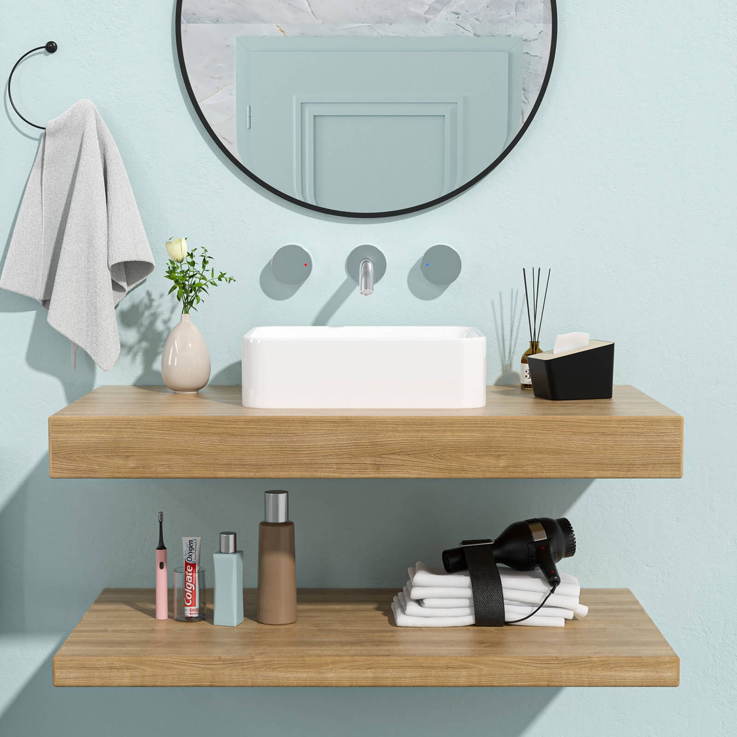 19x15 inch white ceramic sink for countertop installation