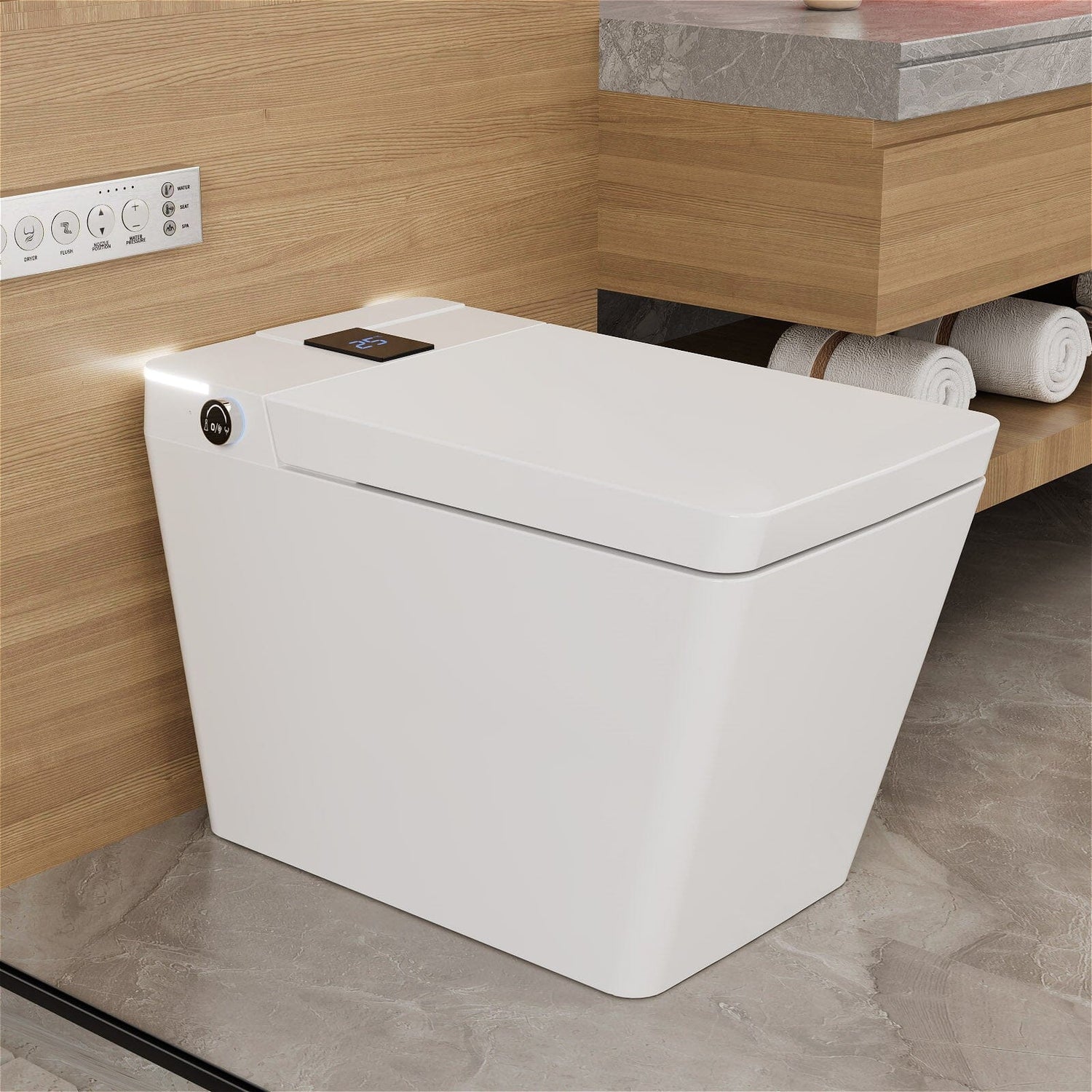 Shipping costs to replace with a white smart toilet