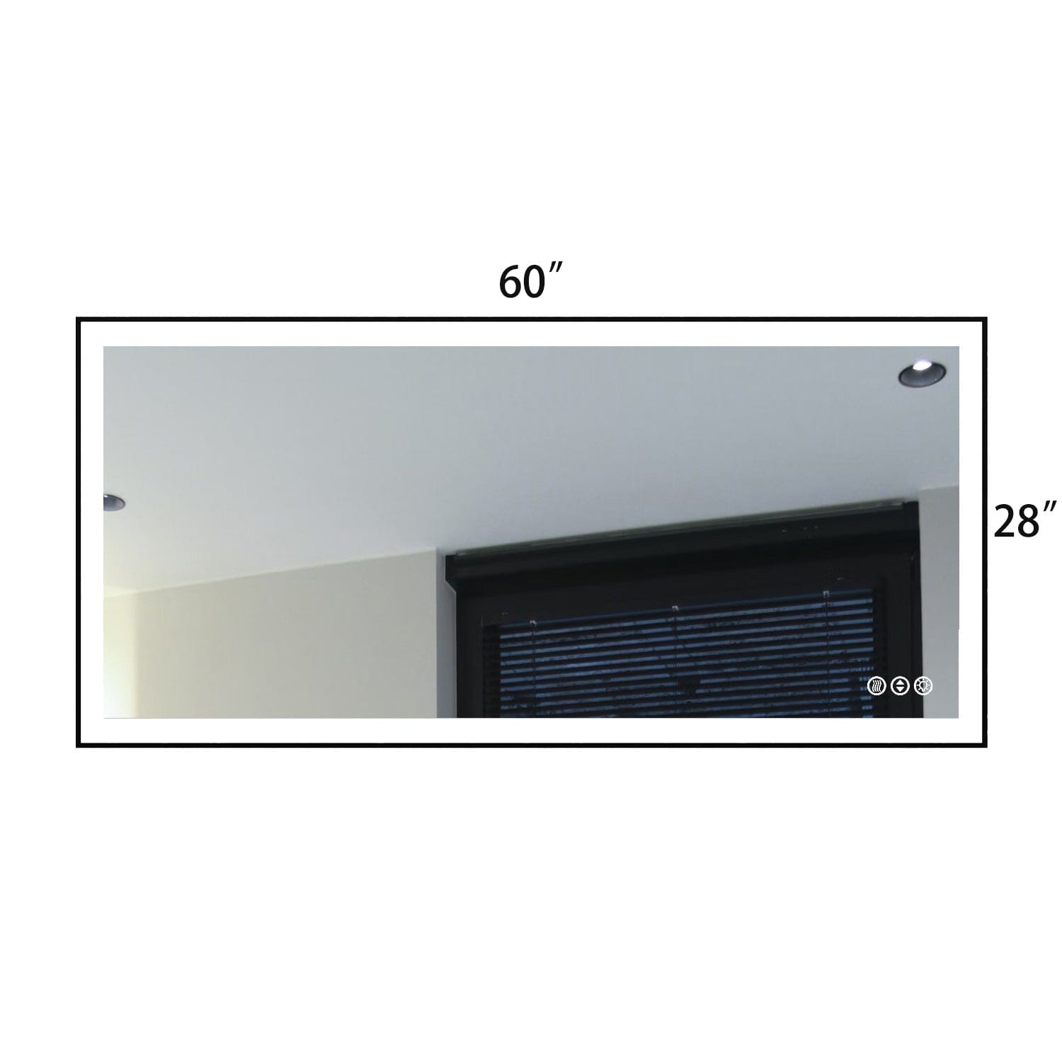 GIVING TREE 60&quot;/72&quot;/84&quot; LED Bathroom Mirror with Black Frame, Anti-Fog, Shatter-Proof, Memory, 3 Colors