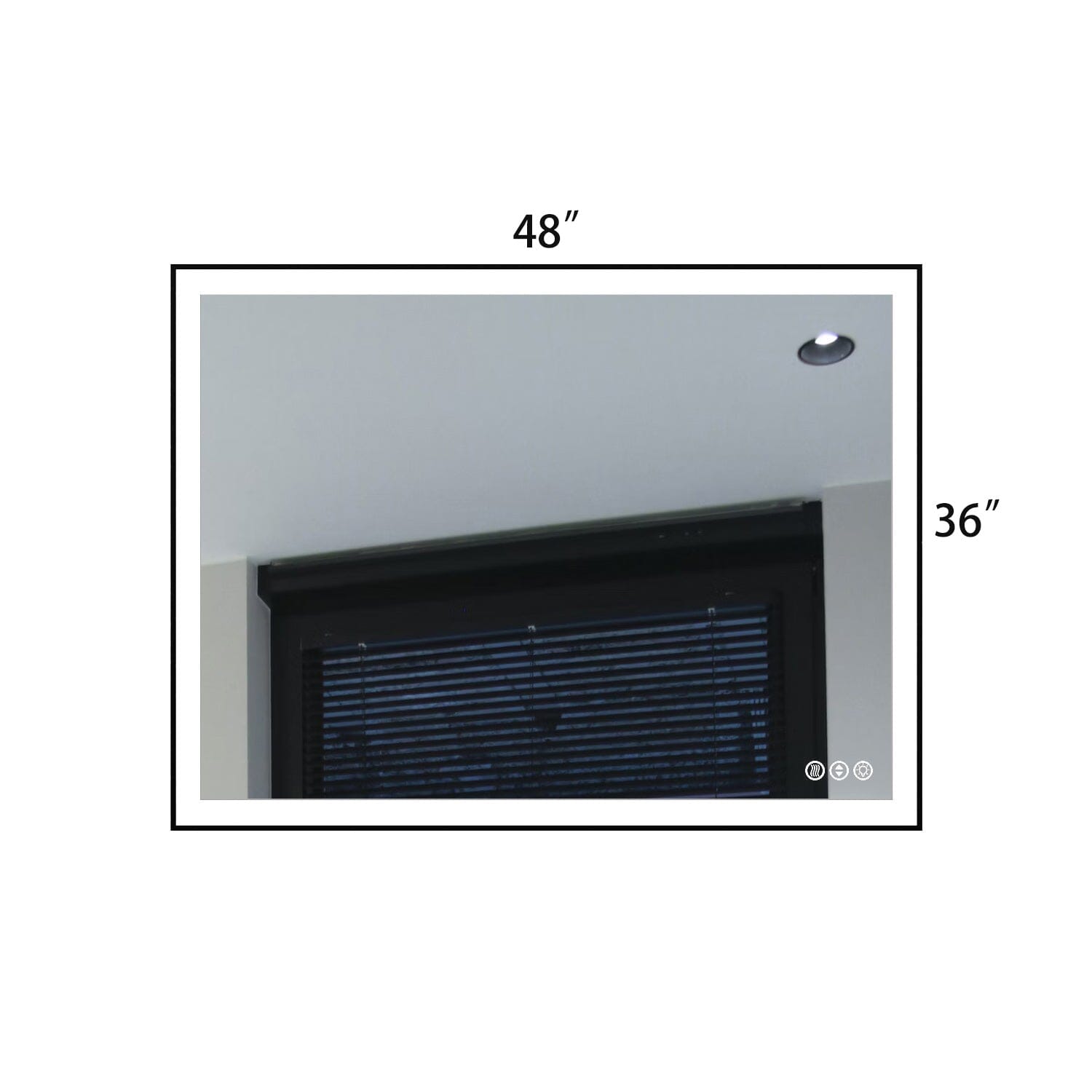 GIVING TREE 40&quot;/48&quot;/55&quot; LED Bathroom Mirror with Black Frame, Anti-Fog, Shatter-Proof, Memory, 3 Colors