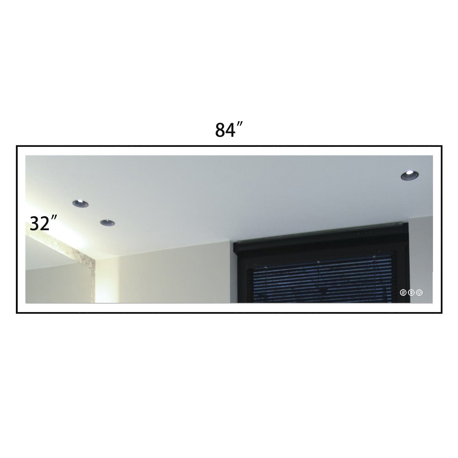 GIVING TREE 60&quot;/72&quot;/84&quot; LED Bathroom Mirror with Black Frame, Anti-Fog, Shatter-Proof, Memory, 3 Colors