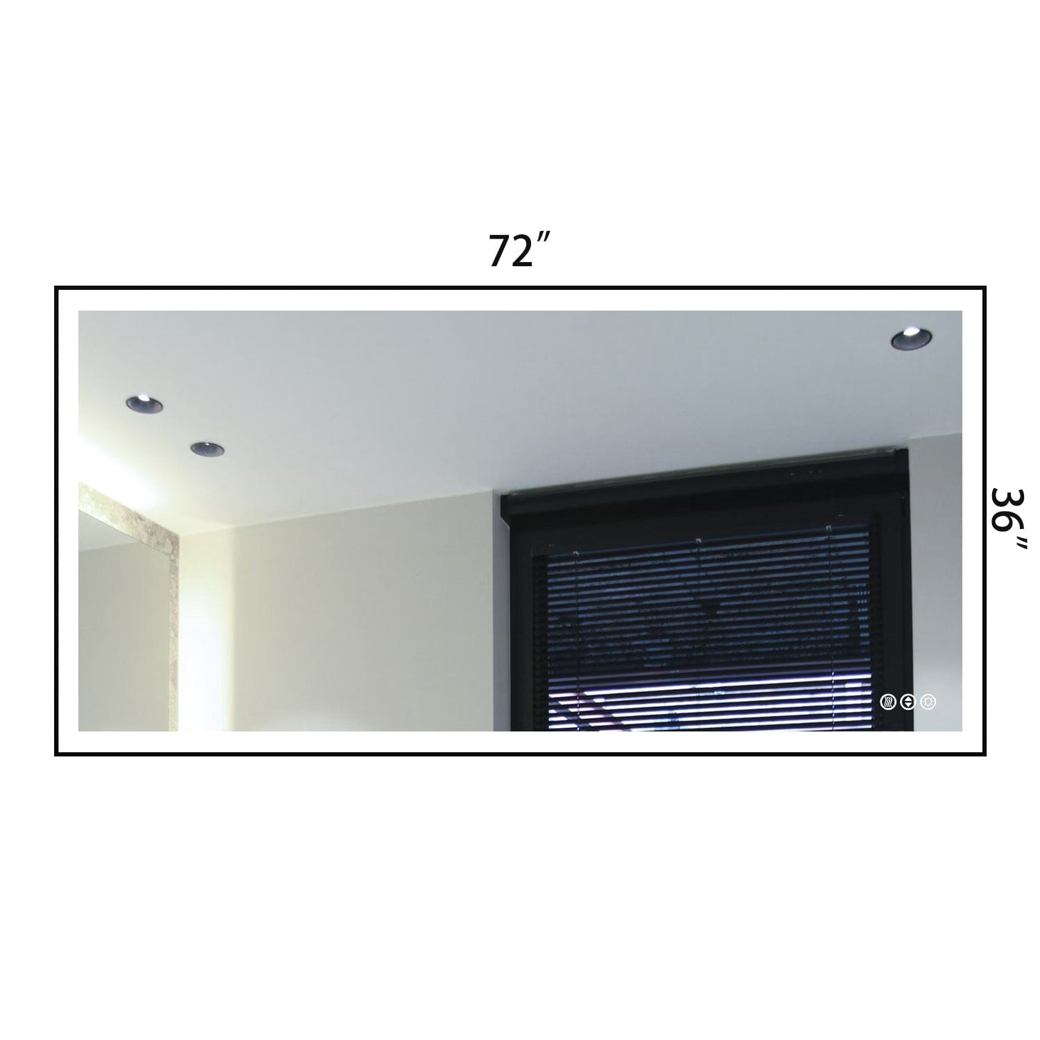 GIVING TREE 60&quot;/72&quot;/84&quot; LED Bathroom Mirror with Black Frame, Anti-Fog, Shatter-Proof, Memory, 3 Colors