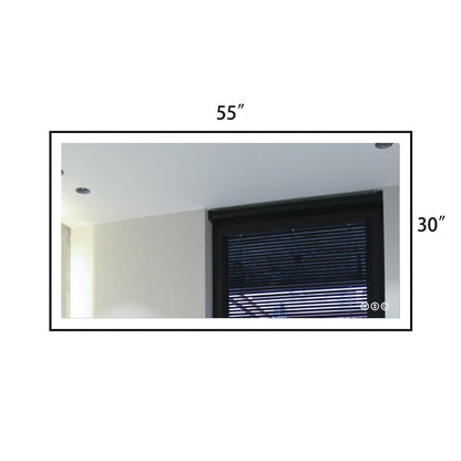 GIVING TREE 40&quot;/48&quot;/55&quot; LED Bathroom Mirror with Black Frame, Anti-Fog, Shatter-Proof, Memory, 3 Colors