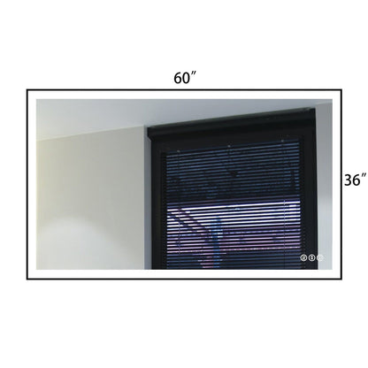 GIVING TREE 60&quot;/72&quot;/84&quot; LED Bathroom Mirror with Black Frame, Anti-Fog, Shatter-Proof, Memory, 3 Colors