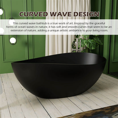 63&quot; Stone Resin Soaking Tub Design Introduction