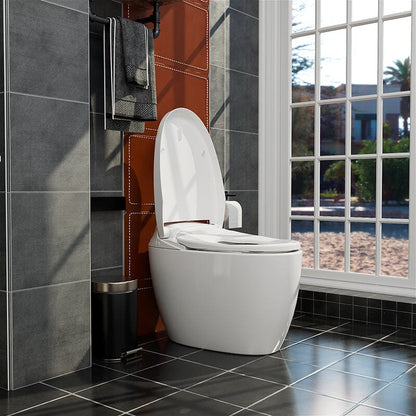 One-Piece Elongated Floor Smart Toilet with Seat Heating and Automatic Flushing