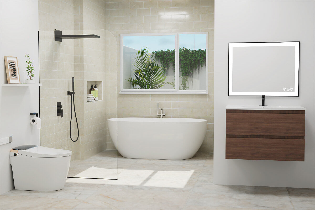 Simple style bathroom furniture 6-piece set