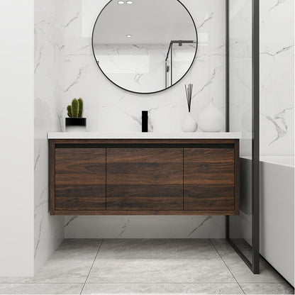 48-Inch Large Countertop Bathroom Vanity with Sink Floating Mount Soft-Close Drawers