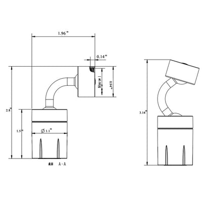 360° Rotating Faucet Extender Dual Function Splash Proof Bathroom Sink Faucet Aerator