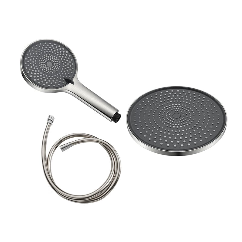 10&quot; Round Shower Head &amp; Hand Shower with Hose Replacement Accessories