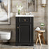 20 in Black Mid Century Modern Freestanding Vanity