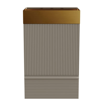 20-inch compact bathroom vanity with gray panels