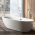 38" Sleek Silver Modern Freestanding Tub Filler