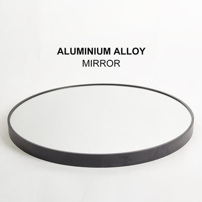 24&quot; Round Black Border Wall Mirror for Make Up Vanity
