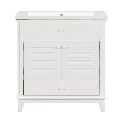 White spacious drawer standalone cabinet