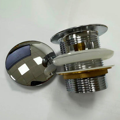 Chrome bathtub pop-up drain