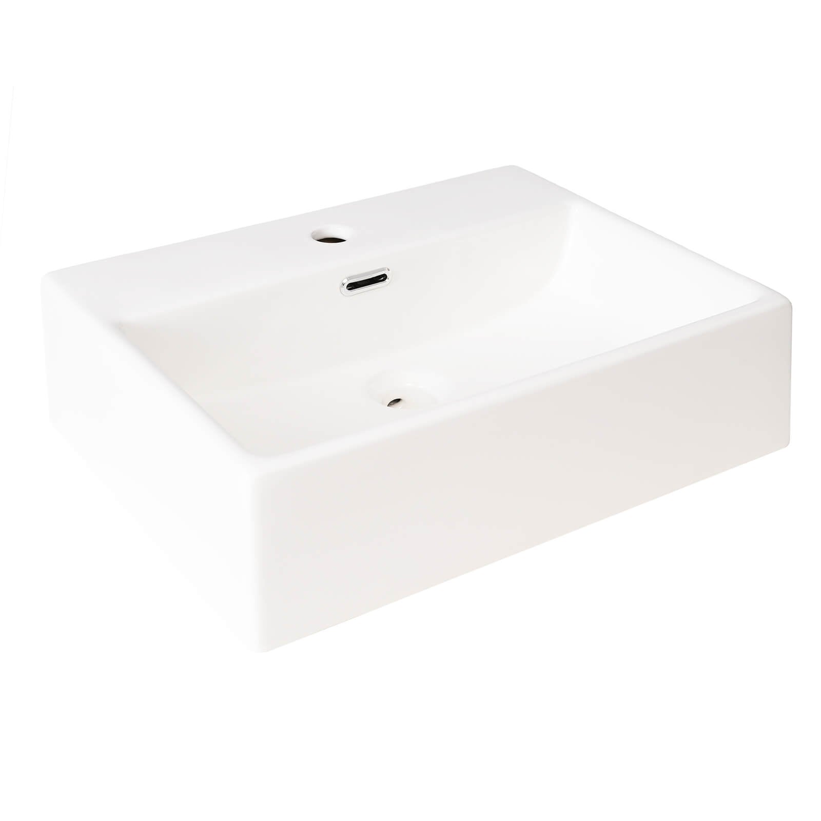 20 Inch Over The Top Ceramic Sink With Frosted Glass Door Blue Vanity